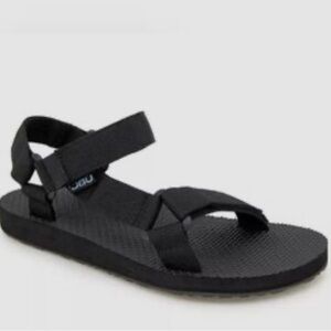 JBU‎ by Jambu Womens Black Aruba Textured Adjustable Flatform Sandals Shoes NEW